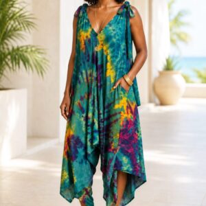 Shop Iowa Tie Dye Jumpsuit Shoulder Ties – Lime Tie Dye Jumpsuit Shoulder Ties – Lime