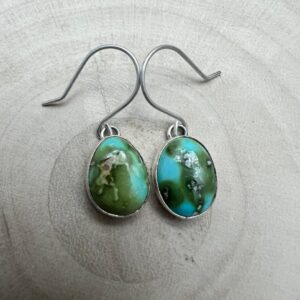 Shop Iowa Eugene Gruber Sonoran Turquoise Earrings — 1 1/4″ × 3/8″ Eugene Gruber Sonoran Turquoise Earrings — 1 1/4″ × 3/8″