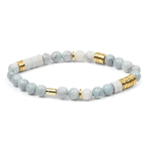 Shop Iowa Bracelet – Blue Howlite Bracelet – Blue Howlite