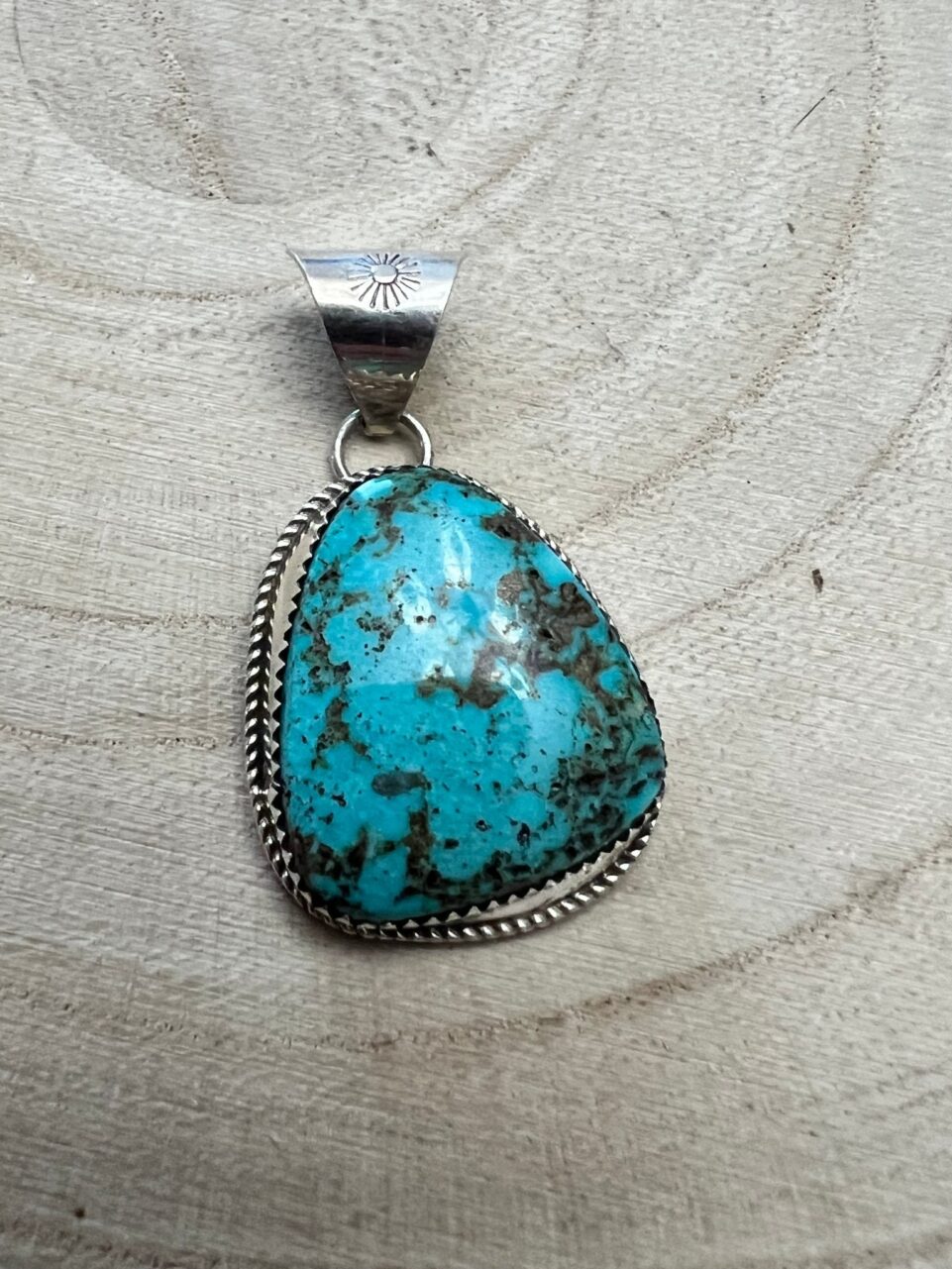 Ernest Hawthorne Navajo Sterling Silver Pendant with Egyptian