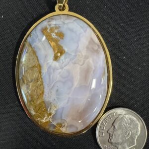 Shop Iowa Blue Agate Oval Pendant Blue Agate Oval Pendant