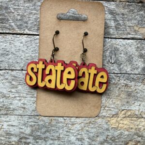 Shop Iowa Horizontal “State” Dangle Earrings Horizontal “State” Dangle Earrings