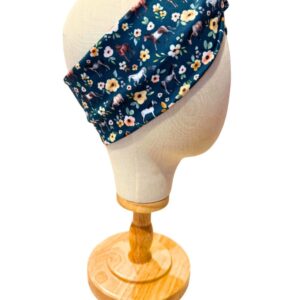 Faux Twist Headband – Floral/Horses