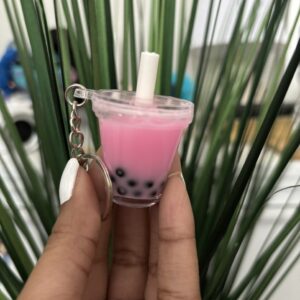 Shop Iowa Boba Milk Tea Liquid Keychain Boba Milk Tea Liquid Keychain