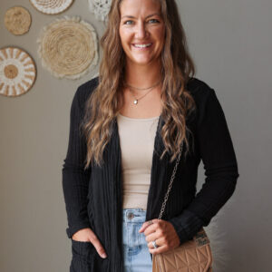 Shop Iowa Black Ribbed Open Front Comfort Cardigan with Pockets Black Ribbed Open Front Comfort Cardigan with Pockets