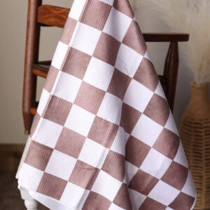 Shop Iowa Anti-Frizz Microfiber Hair Towel Wrap – Mocha Checked Anti-Frizz Microfiber Hair Towel Wrap – Mocha Checked
