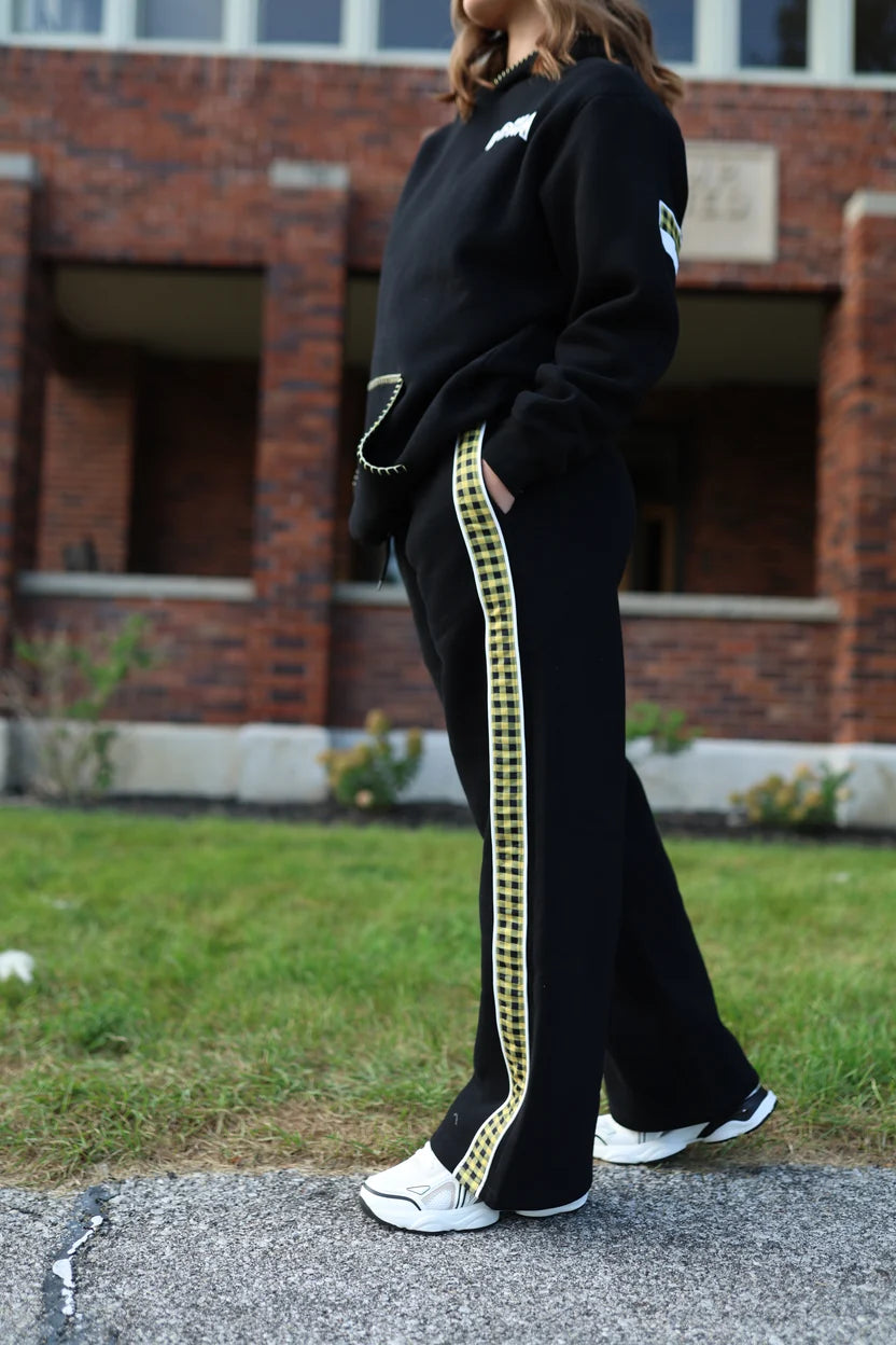 Shop Iowa Checkered Sweatpants by Hinge on 5th Checkered Sweatpants by Hinge on 5th