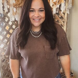 Shop Iowa Autumn Ease Top-Chocolate Autumn Ease Top-Chocolate