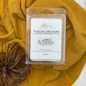 Tuscan Orchard Coconut Wax Melt | Orange Peel Pomegranate Cider