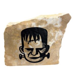 Frankenstein Halloween Engraved Stone