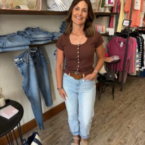 Shop Iowa Ellison Button Down Tee Ellison Button Down Tee