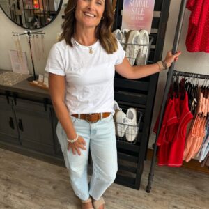 Shop Iowa Tonya Basic Heathered Tee Tonya Basic Heathered Tee
