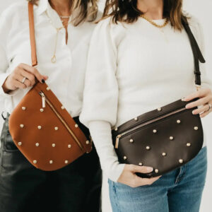Shop Iowa Jessi Gold Studded Crossbody Bag Jessi Gold Studded Crossbody Bag